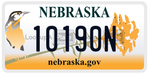 10190N license plate in Nebraska