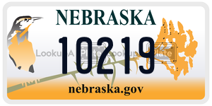 10219  license plate in NE