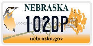 102DP  license plate in NE