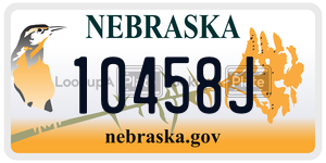 10458J  license plate in NE