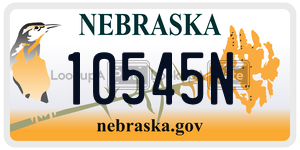 10545N  license plate in NE