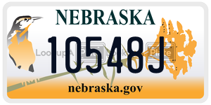 10548J  license plate in NE
