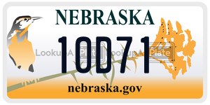10D71  license plate in NE