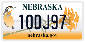 10DJ97  license plate in NE