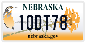 10DT78  license plate in NE