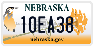 10EA38  license plate in NE