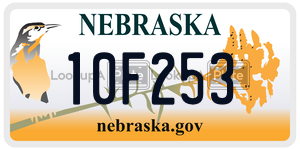 10F253  license plate in NE