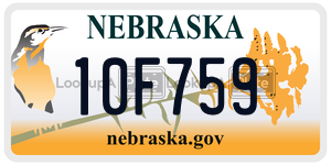 10F759  license plate in NE