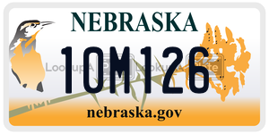 10M126  license plate in NE