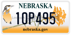 10P495 license plate in Nebraska