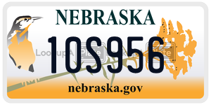 10S956  license plate in NE