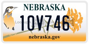 10V746  license plate in NE