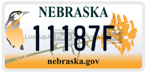 11187F  license plate in NE