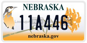 11A446  license plate in NE