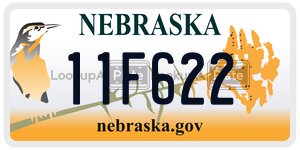 11F622 license plate in Nebraska