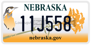 11J558  license plate in NE