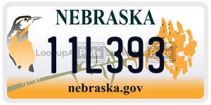 11L393 license plate in Nebraska