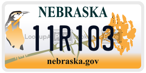 11R103  license plate in NE
