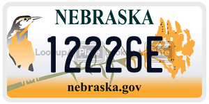 12226E  license plate in NE
