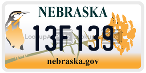 13F139  license plate in NE