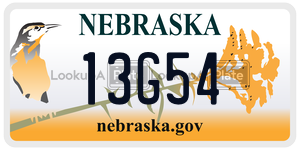 13G54  license plate in NE