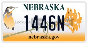 1446N license plate in Nebraska