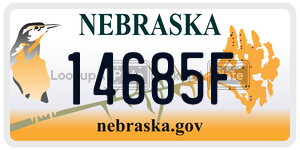 14685F  license plate in NE