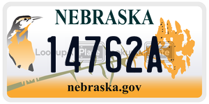 14762A license plate in Nebraska