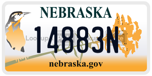 14883N  license plate in NE