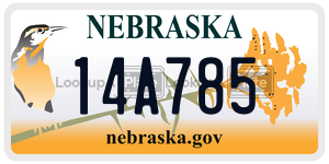 14A785  license plate in NE