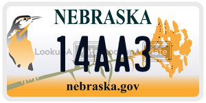 14AA3  license plate in NE