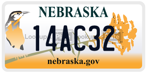 14AC32  license plate in NE