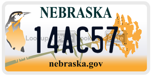 14AC57  license plate in NE
