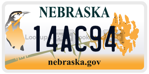 14AC94  license plate in NE