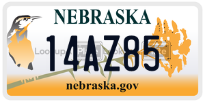 14AZ85  license plate in NE