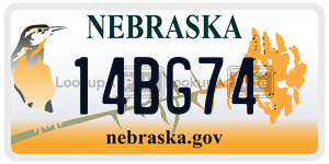 14BG74  license plate in NE