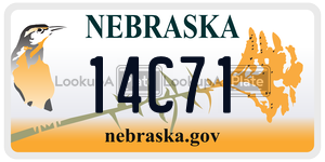 14C71 license plate in Nebraska