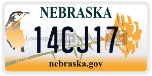 14CJ17  license plate in NE