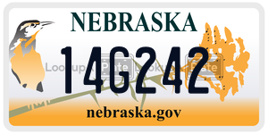 14G242 license plate in Nebraska