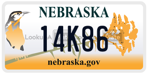 14K86 license plate in Nebraska
