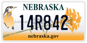 14R842  license plate in NE