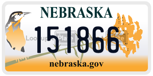 151866  license plate in NE