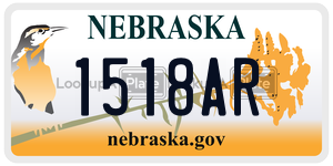 1518AR  license plate in NE