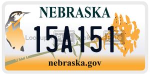 15A151 license plate in Nebraska