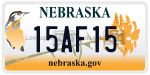 15AF15  license plate in NE