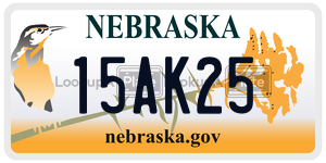 15AK25  license plate in NE