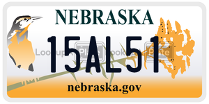 15AL51 license plate in Nebraska