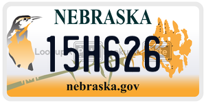 15H626 license plate in Nebraska