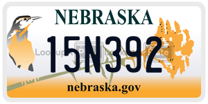 15N392  license plate in NE