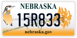 15R833 license plate in Nebraska